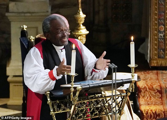 The culture shock between the Royal Family and Meghan's American influence could not be more apparent than Bishop Michael Curry gave a passionate sermon at the Sussexes' wedding
