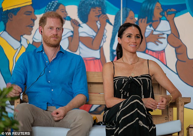 Judi said: 'Meghan's body language is far more regal, with a very poised sense of elegance and a classic Duchess smile that she seems to retain throughout this visit'