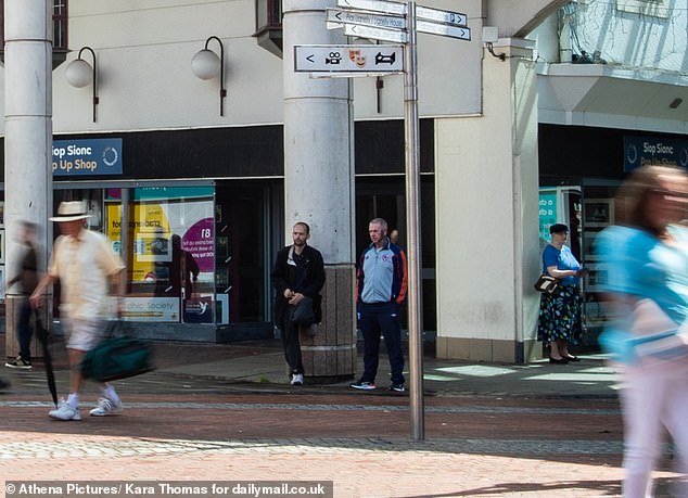 One grandmother said her granddaughter is too scared to walk near the shopping centre because of drug addicts shouting and swearing outside (pictured)