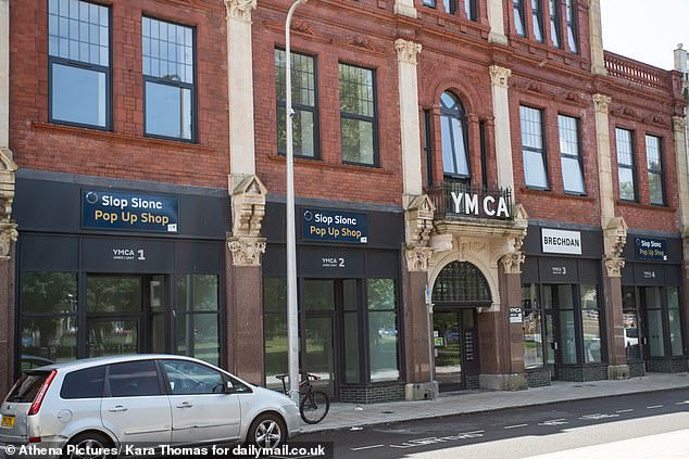 The YMCA hosts pop-up shops but locals complain they don't last long and aren't helping to revive the town centre