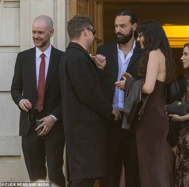 The couple's nearest and dearest were in attendance including The 1975 bandmates bandmates, however frontman Matty Healy was noticeably absent
