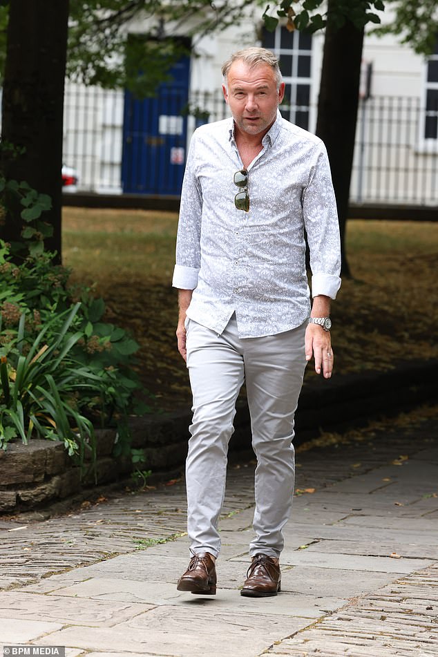 Ipswich Town footballing legend Marcus Stewart, who also has MND, joined mourners at the funeral
