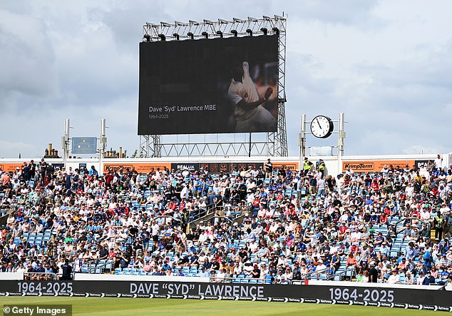 Tribute was paid to the Gloucestershire great on day three of England's first Test against India last month