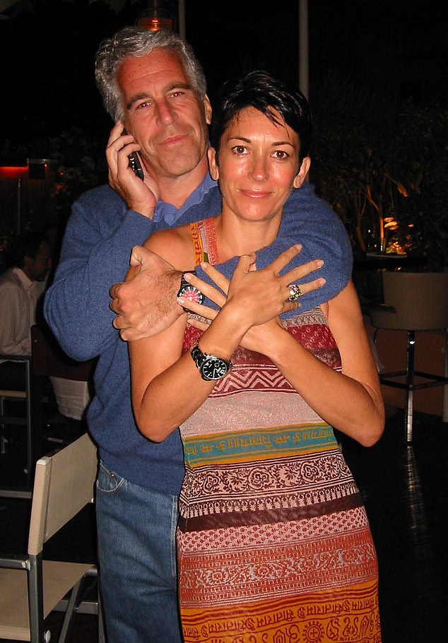 Epstein is seen here alongside Ghislaine Maxwell. Epstein died in a New York prison in 2019