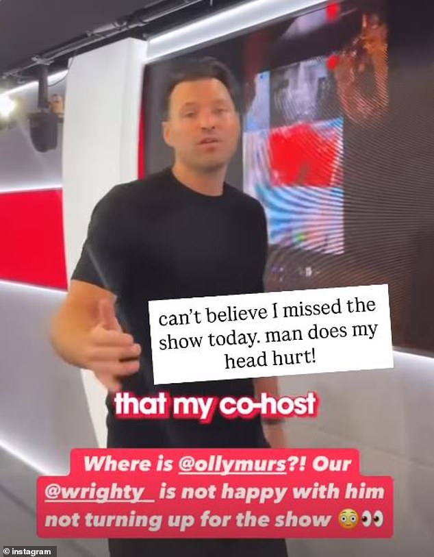 Meanwhile, Mark was left to host the show solo as Heart shared a post of the presenter ark looking lost as he tried to find Olly, only for his partying antics to have been recorded on CCTV