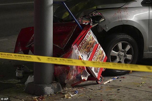 Officials described a 'chaotic scene' on Santa Monica Boulevard after the driver plowed into the crowd, which left at least three people fighting for their lives and six more critically injured