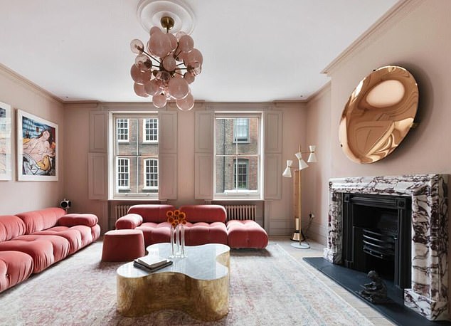 The five-storey Georgian mansion is located in the trendy area of Spitalfields, London