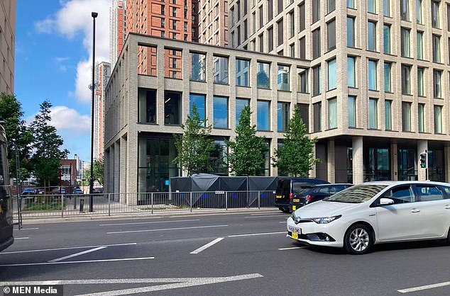 The scene around the Leonardo Hotel and Victoria House apartments was cordoned off following the grim discovery