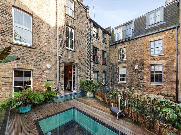 The secluded terrace of O'Hare's £3million house in Spitalfields