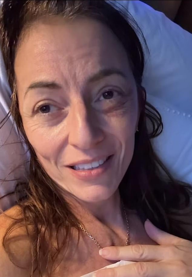 Davina underwent an operation to remove a colloid cyst in her brain four months ago and has taken her fans along her recovery journey with her