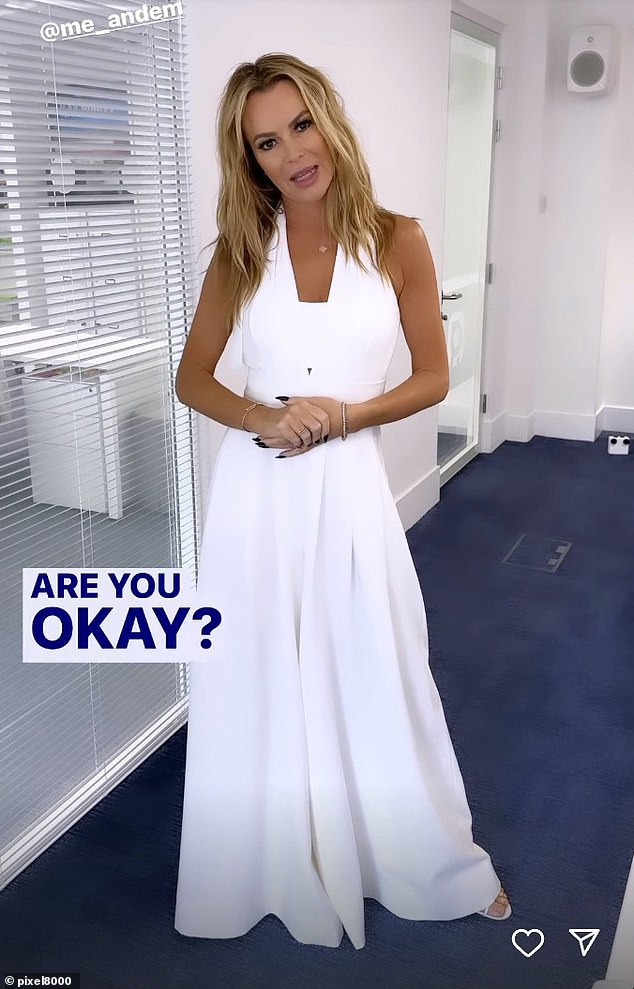 The presenter, who is one of television's highest-paid women, earning around £5 million a year, has also mocked former This Morning host Holly Willoughby. Pictured: Her video appearing to mock Ms Willoughby