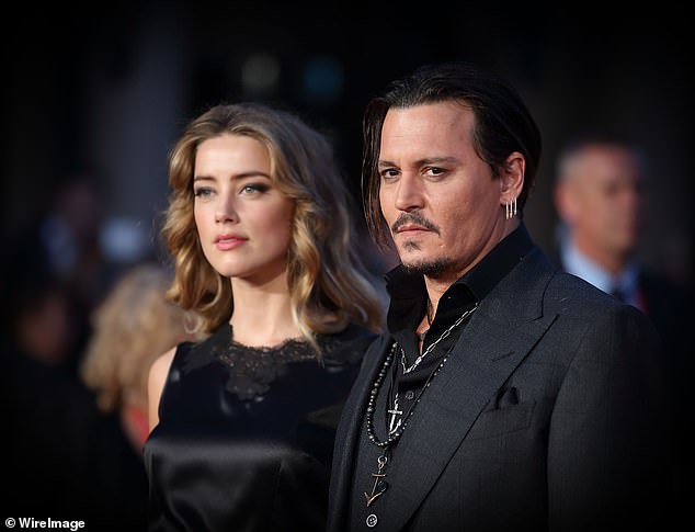 Amber Heard and Johnny Depp pictured in London in 2015