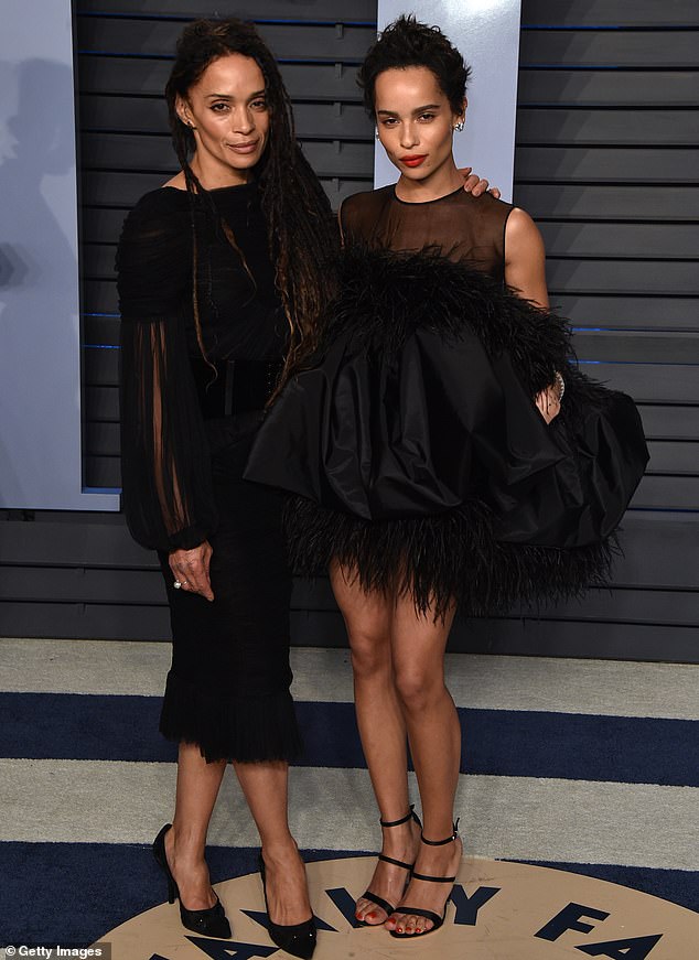 Other fans also compared the actress to her mother Lisa Bonet - who was married to singer Lenny Kravitz from 1987 until 1993; Zoe and Bonet seen in 2018 in Beverly Hills