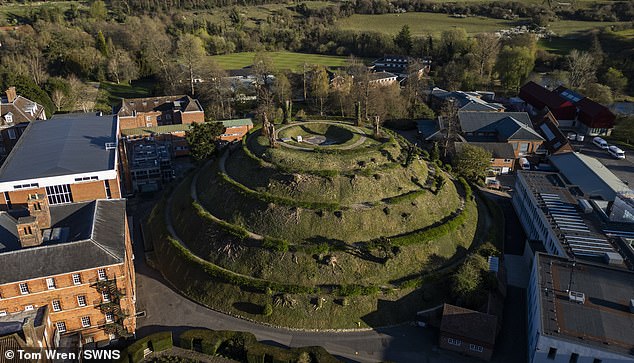 At 62ft high, it is the second-largest Neolithic mound in Europe. Located in the grounds of Marlborough College, Wiltshire, it is even rumoured to be the burial place of the legendary wizard Merlin