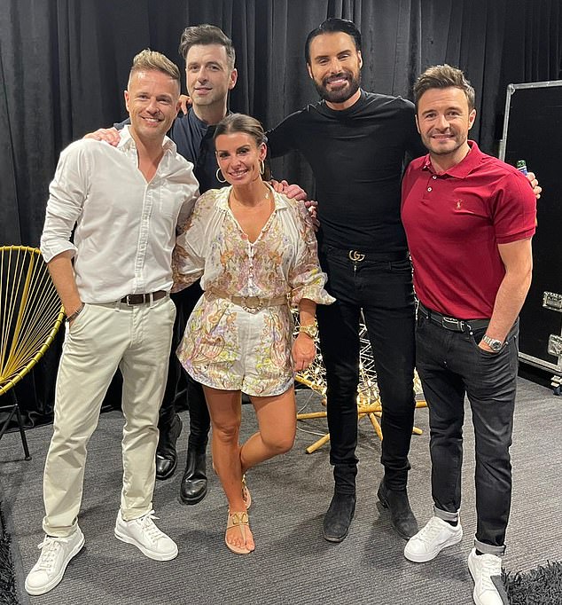 As a long-time fan of Coleen Rooney, I was delighted to meet her at a Westlife concert in 2022 and tell her my thoughts on her Wagatha Christie trial (Coleen pictured with Westlife on the night)
