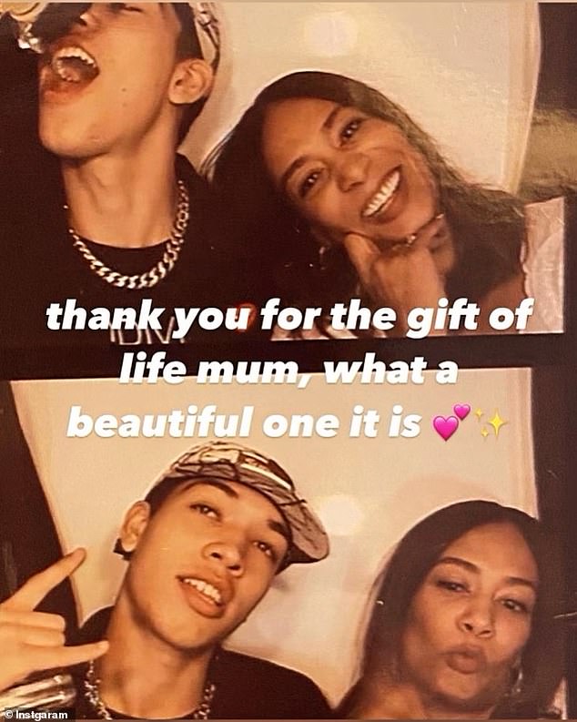 Lisa pictured with son Dylan in a recent sweet post