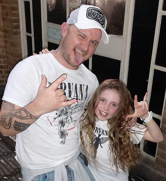 Mr Field (left) who has three other children, took on the care of Courtney (right) when he started a relationship with her mother Katie Wright