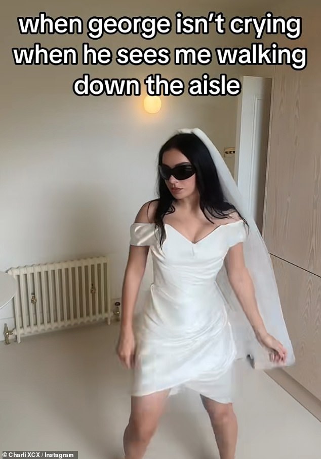 She joked: ¿When George isn¿t crying when he sees me walking down the aisle¿ only to reassure followers in the caption that the drummer 'luckily did'