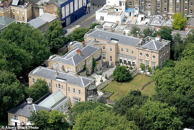 Nestled on Chelsea's oldest street in west London, the Old Rectory (pictured) comes fit with a private ballroom and a near two acre garden, one of central London's largest. The multi-million pound home boasts up to 10 bedrooms across 30,000 square feet
