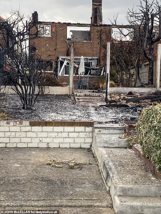 Sixteen houses were gutted and lives torn apart when an inferno ripped through the estate (Pictured Wennington in 2022)