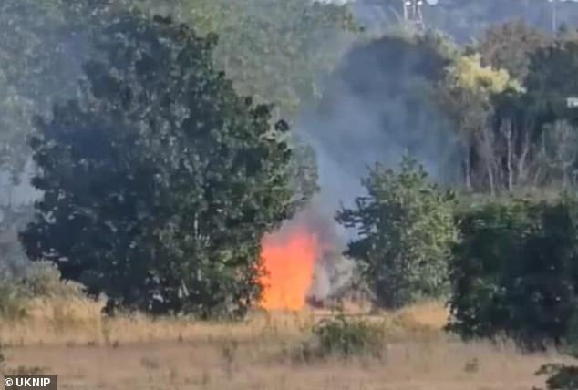 In the absence of immediate help from authorities it was the best Dan and his neighbours could do (Pictured: The 2022 fire)