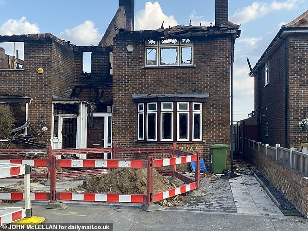 Three years on from that fateful day, numerous houses stand empty as monuments to the wildfire (Pictured Wennington 2022)