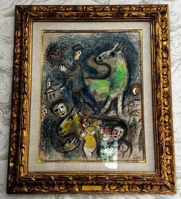 A painting by Marc Chagall belonging to Mr Tsvetkov. His entire collection was worth around £25 million, he claims, but says he he sold it as a 'job lot' for £12.5 million to raise money quickly