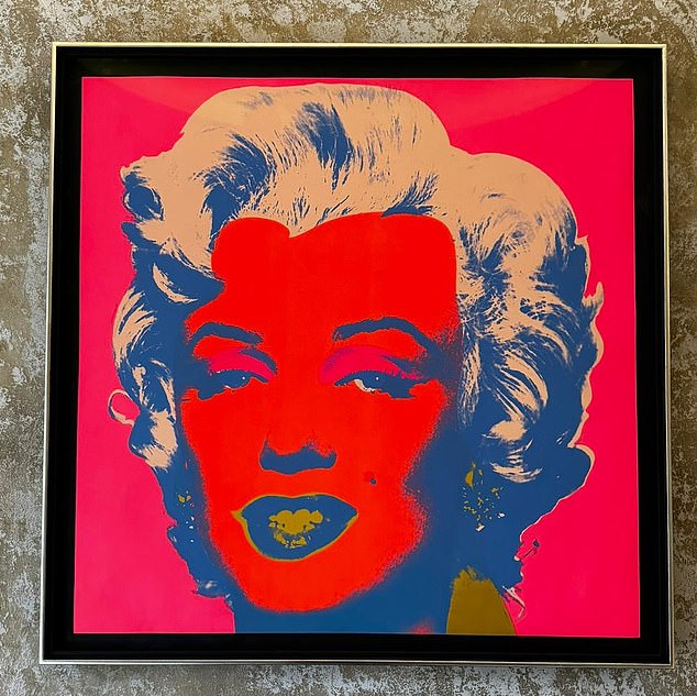 An artwork of Marilyn Monroe by Andy Warhol