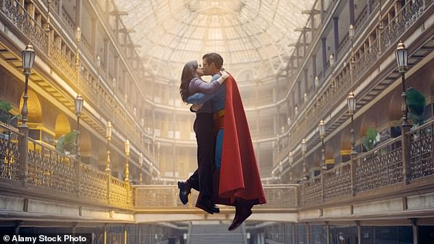 David Corenswet as Superman and Rachel Brosnahan as Lois Lane in a still from the new movie