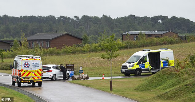 Roads were closed off as officers searched Delamere Lake and Sailing Club