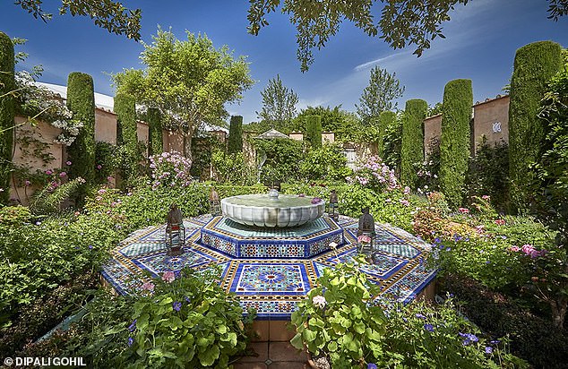 The Carpet Garden, which is inspired by two Turkish rugs inside the main house and was moved to Highgrove after being on display at the 2001 RHS Chelsea Flower Show