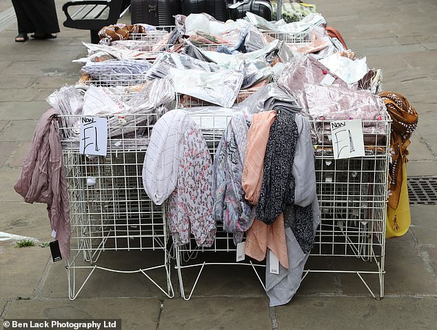 Cheap headscarves are on sale for £1 in the City Centre as well as packs of cushions in a variety of colours