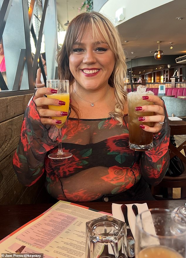 Kelly (seen before her weight loss), explained that despite the change to her taste buds, she is happy that it's helped he drop from a size 18 to 12