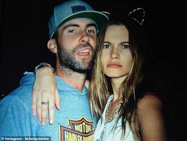 Adam and Behati made funny faces as they looked towards the camera in one throwback picture