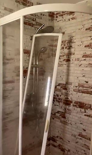 The squatters damaged the couple's shower