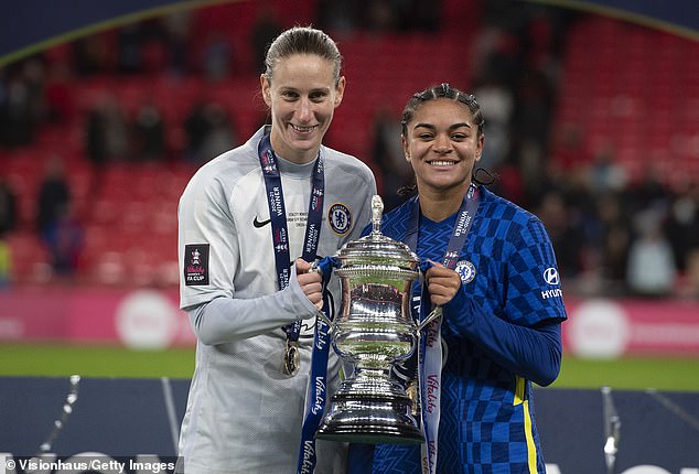 Carter, 33, and Berger, 26, initially met back in 2016 while playing for Birmingham City, before reuniting at Hayes' Chelsea where they established their relationship