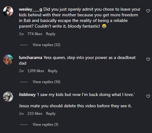 His followers frequently slam him in the comments of his self-help videos