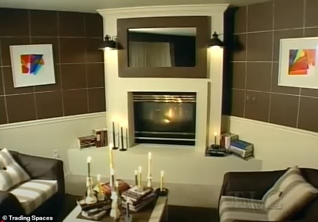 Their one condition was that they did not touch the fireplace - but this was exactly what they found had happened when the result was unveiled (pictured)