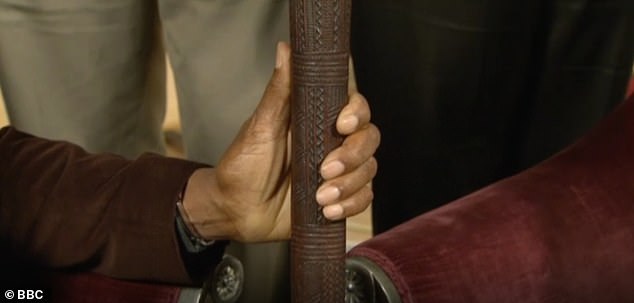 He predicted the handle (pictured), in particular, was likely from the 18th or early 19th century - and boasted unique features compared other clubs of this kind