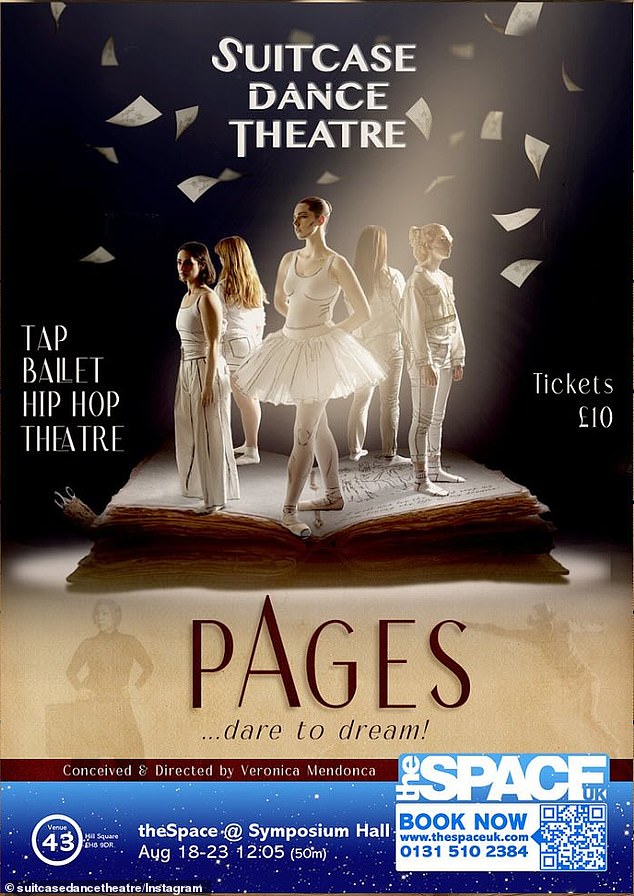 It's a fundraiser for Rose and the cast to debut pAges at theSpaceUK during the Edinburgh Festival Fringe in Scotland from August 18-23