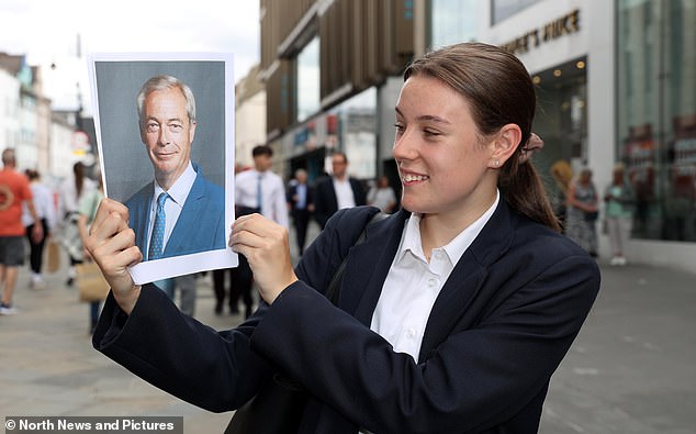 Megan Wilson (pictured), 15, from Gateshead, correctly named Nigel Farage in the picture quiz