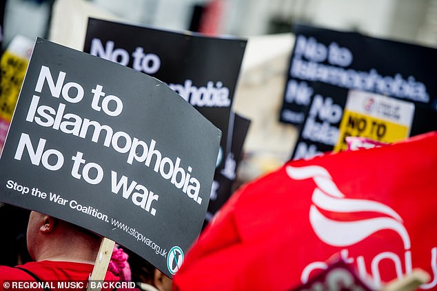 The study ordered by the Commission for Countering Extremism found that the public do not believe Islam needs further protection. Pictured: Stand Up To Racism and Stand Up To Islamophobia march in London in 2019