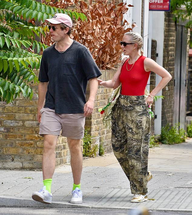 The pair looked happy and relaxed in each other's company