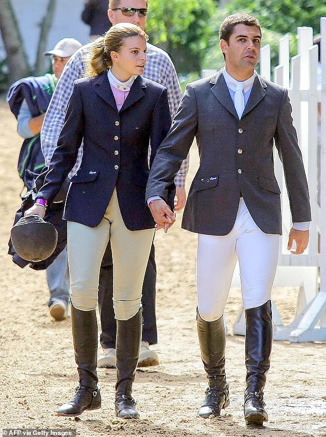 She has only been seen a handful of times following the breakdown of her ten-year marriage to 'Doda' Álvaro de Miranda Neto (pictured together in 2005) in 2016