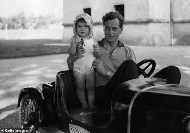 The Duke of Kent sits with the princess during a visit to see Prince Paul of Yugoslavia
