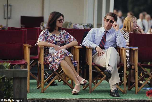 Prince Charles with Princess Elizabeth of Yugoslavia at Smith's Lawn, Windsor in 1975