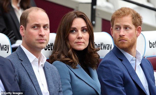 In his memoir, Harry laid bare shocking accusations, including that his brother Prince William (pictured alongside the Princess of Wales and Harry in 2017) physically attacked him