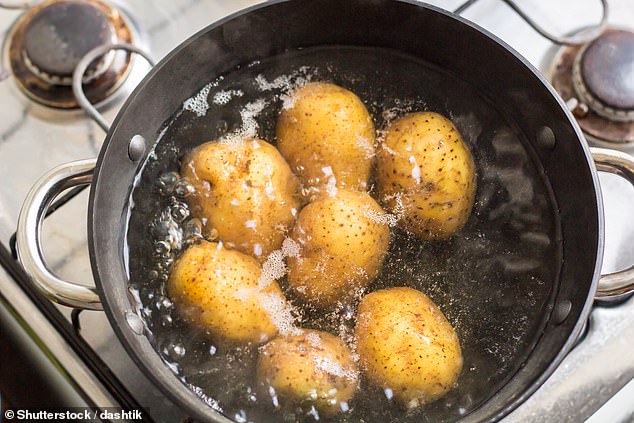 'Once it was boiling I'd reduce it to a simmer until a cake tester came out clean but not where the potatoes got over cooked/mealy. You don't want that either,' he said