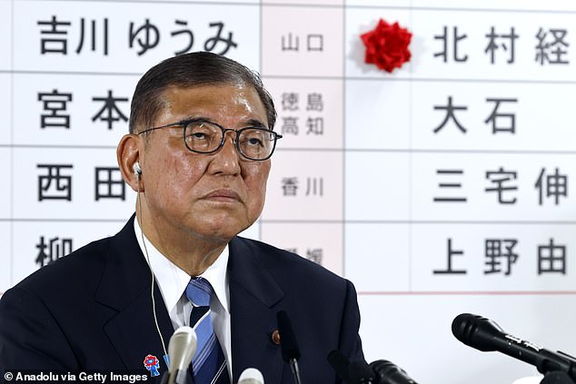 Shigeru Ishiba, Japan's Prime Minister and president of the ruling Liberal Democratic Party (LDP), listens to a question from a journalist at the LDP headquarters in Tokyo, Japan, 20 July 2025
