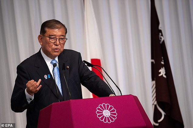 Japan's Prime Minister Shigeru Ishiba attends a press conference at the headquarters of the Liberal Democratic Party (LDP) in Tokyo, Japan, 21 July 2025